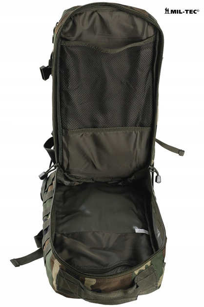 Большой рюкзак Mil-Tec Small Assault Pack 20 l Woodland 14002020 - изображение 2
