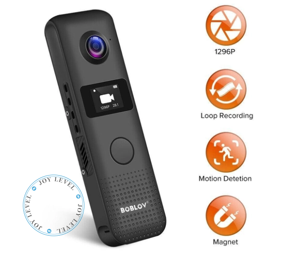 Боди камера BOBLOV C18 - нагрудный WiFi мини видеорегистратор HD 1296P 32GB - изображение 2