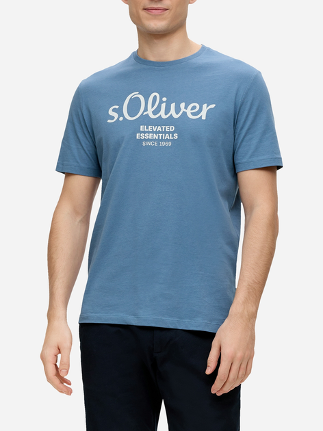 Koszulka męska bawełniana s.Oliver 10.3.11.12.130.2139909-54D1 S Niebieska (4099974203872) - obraz 1