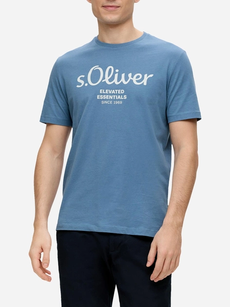 Koszulka męska bawełniana s.Oliver 10.3.11.12.130.2139909-54D1 3XL Niebieska (4099974204008) - obraz 1