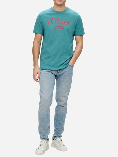 Футболка бавовняна чоловіча s.Oliver 10.3.11.12.130.2139909-65D1 L Світло-зелена (4099974204152) - зображення 3