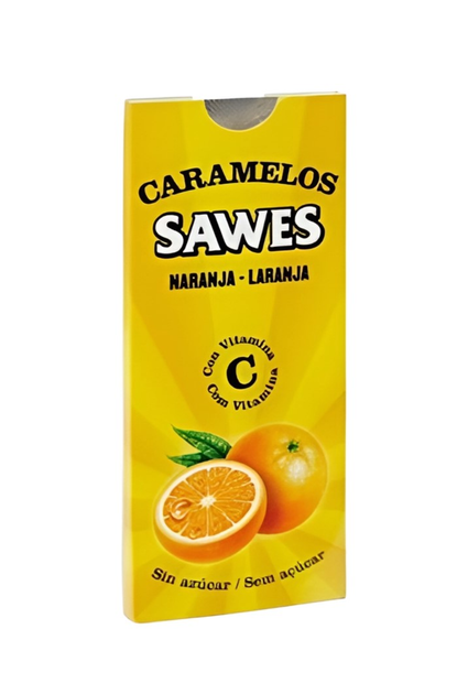 Cukierki pomarańczowe Sawes Sugar Free Orange Candy Blister Packs 22 g (8421947000540) - obraz 1