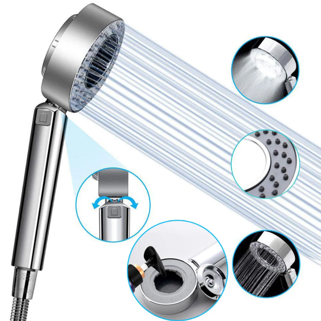Двусторонняя душевая насадка Multifunctional Faucet, 3 режима полива - изображение 6