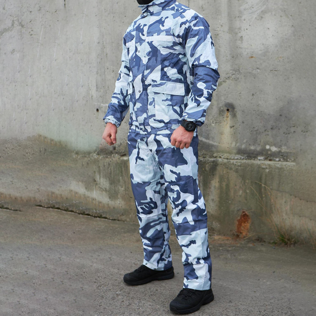 Чоловічий зимовий маскувальний костюм / Вологозахищена куртка + штани світлий мультикам розмір 2XL 190 - зображення 2