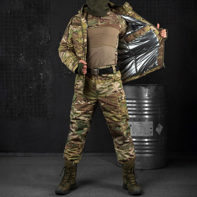 Зимовий костюм "Platoon" Rip-stop з підкладкою Omni-Heat / Чоловіча форма Куртка + Штани мультикам розмір L - зображення 1