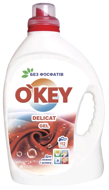 Гель для стирки деликатных тканей O'key Delicat Gel 4,5л - Фото 1 Гель для стирки деликатных тканей O'key Delicat Gel 4,5л - изображение 1