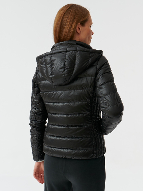 Куртка демісезонна коротка з капюшоном жіноча Tatuum Markana T2316.011 36 Чорна (5900142262388) - зображення 2