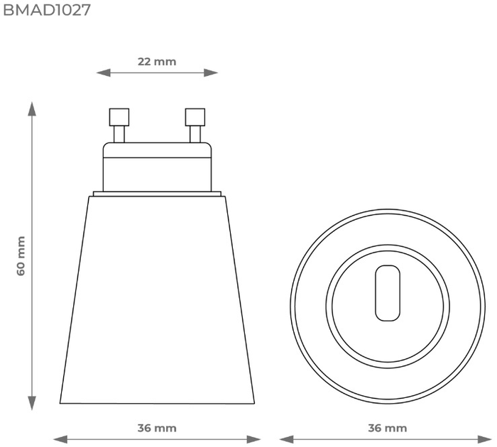 Adapter zarowki DPM ceramiczny z E27 do GU10 (BMAD1027) - obraz 4