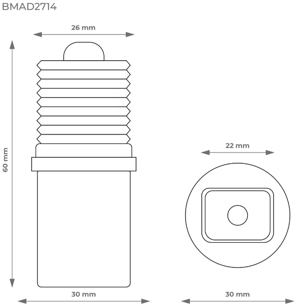 Adapter zarowki DPM z E14 do E27 (BMAD2714) - obraz 4
