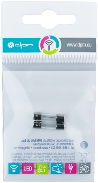 Запобіжник скляний DPM 5 х 20 мм 4 А 2 шт. (BMBZP04N) - зображення 3