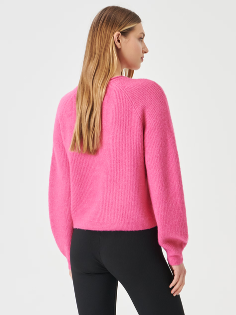 Sweter damski z bufiastymi rękawami Sinsay 7240J-30M M Różowy (5904298754063) - obraz 2
