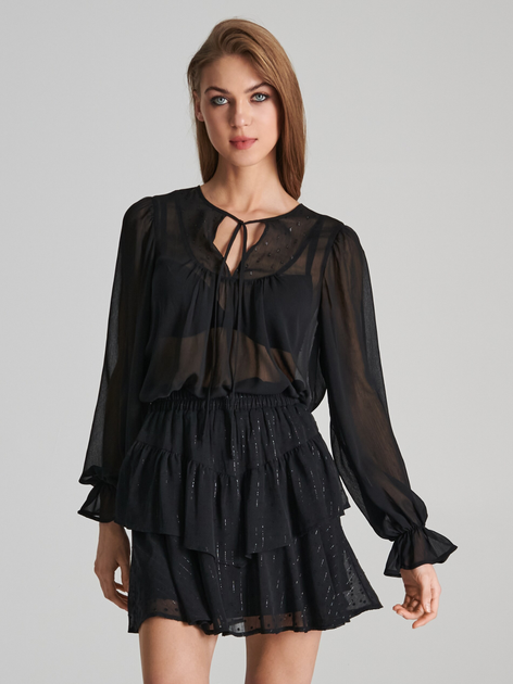 Блузка жіноча Sinsay 2848F-99X XL Чорна (5904298163926) - зображення 1