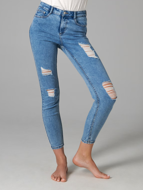 Jeansy skinny damskie Sinsay 6150J-05J 32 Niebieskie (5904426828154) - obraz 1