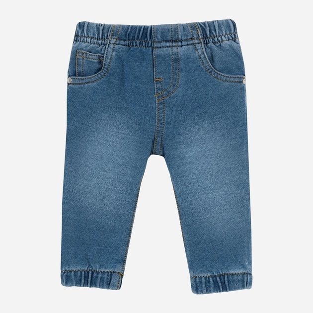 Дитячі джинси на резинці для хлопчика Chicco 09008127000000 74 см Сині (8054707598539) - зображення 1