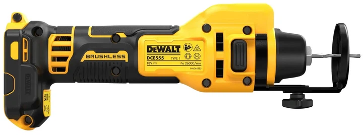 Акумуляторний фрезер DeWalt для вирізання гіпсокартону DCE555N (5035048744352) - зображення 3