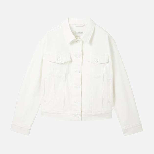 Підліткова джинсовая куртка для дівчинки Tom Tailor 1041276 152см Біла (4067672044561) - зображення 1
