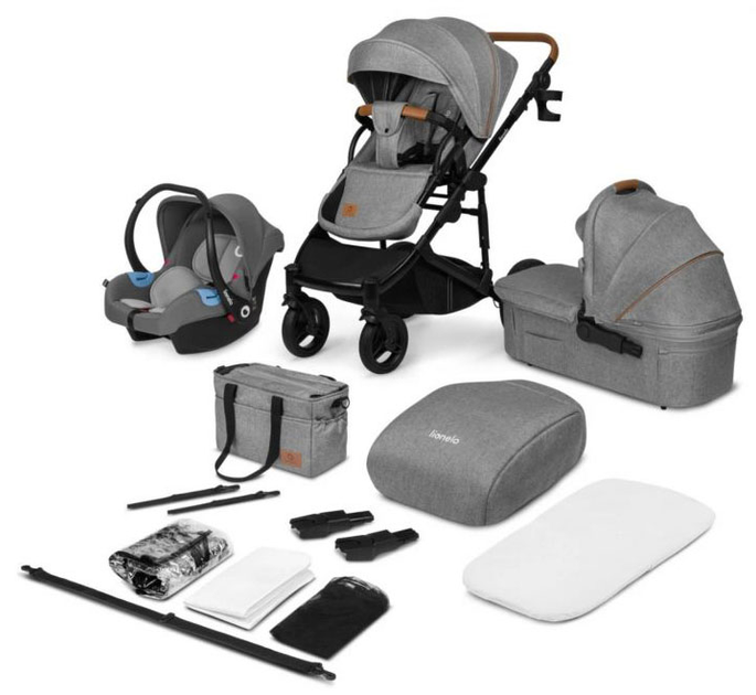 Универсальная коляска 3 в 1 Lionelo Mari Tour Grey Onyx (LO-MARI TOUR 3IN1 GREY STONE) - изображение 2
