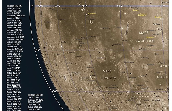 Mapa Celestron Deluxe Folding Moon 93704 składana dwustronna (50234937047) - obraz 2