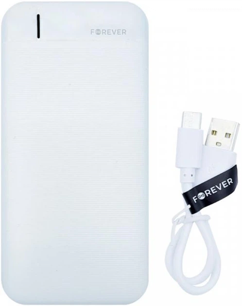 Універсальна мобільна батарея Forever TB-100M 10000mAh White (1283126565106) - зображення 2