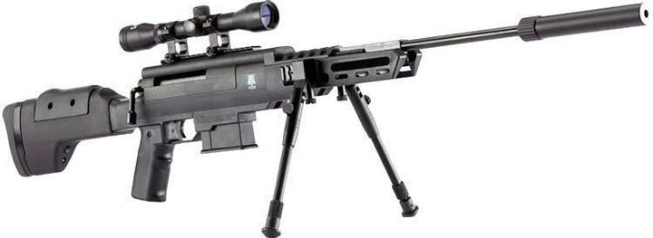Гвинтівка пневматична Norica Black OPS Sniper 4x32 (+ сошки) - зображення 1