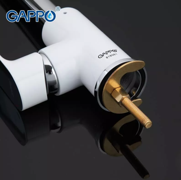 Смеситель для кухни GAPPO G4048, белый/хром - изображение 3