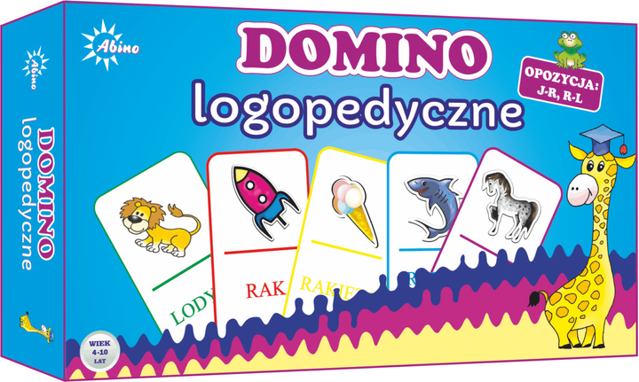 Gra planszowa Abino J-R R-L Domino Logopedyczne (5907438272762) - obraz 1