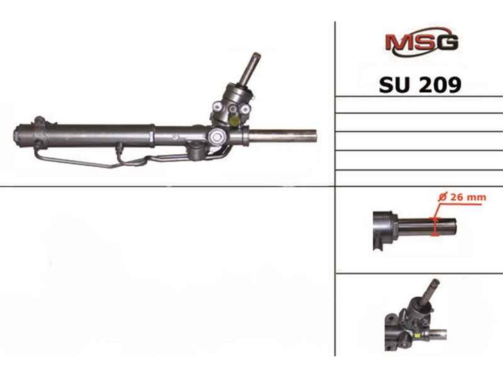 Рульова рейка з ГУР нова Subaru Impreza 00-07 Subaru Impreza 00-07 MSG SU209 - зображення 1