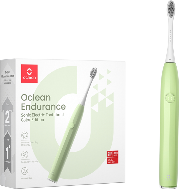 Elektryczna szczoteczka do zębów Oclean Endurance Color Edition Zielona - obraz 1