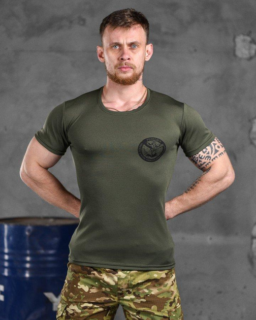 Тактична футболка потовідвідна Odin oliva розвідка XL - зображення 1