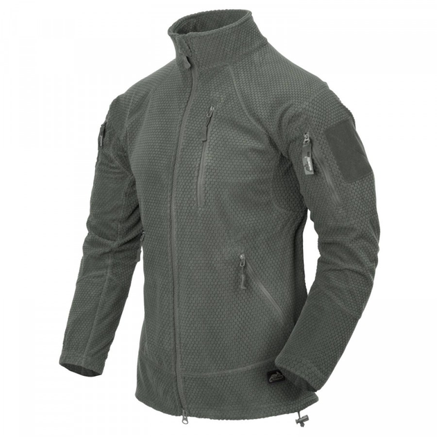 Куртка Helikon-Tex ALPHA Tactical - Grid Fleece, Foliage green M/Regular (BL-ALT-FG-21) - зображення 1
