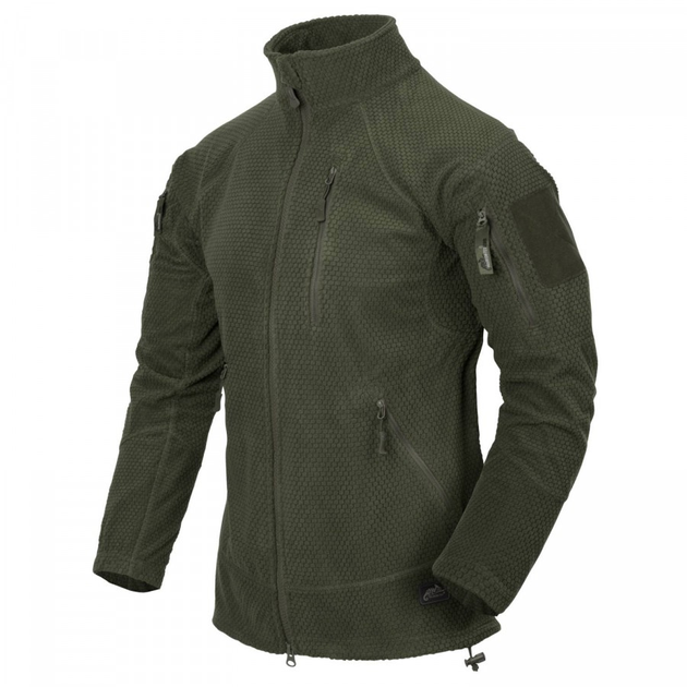 Куртка Helikon-Tex ALPHA Tactical - Grid Fleece, Olive Green S/Regular (BL-ALT-FG-02) - зображення 1