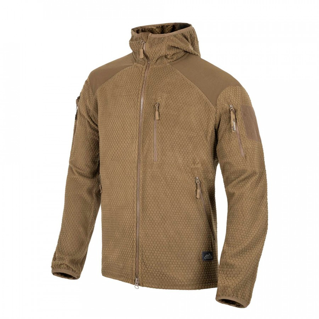 Куртка Helikon-Tex Alpha Hoodie - Grid Fleece, Coyote 2XL/Regular (BL-ALH-FG-11) - изображение 1