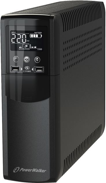 UPS PowerWalker VI 1200 CSW FR 1200VA (720W) Black - obraz 1