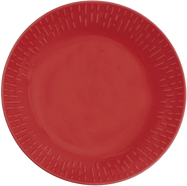 Тарілка обідня Aida Life in Colour Confetti Chili з рельєфною порцеляною 24 см (5709554134661) - зображення 1