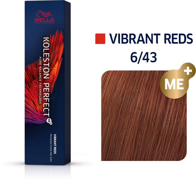 Стійка фарба для волосся Wella Koleston Perfect Me + Vibrant Reds 6 - 43 Dark Blonde Red Gold 60 мл (8005610647326) - зображення 1