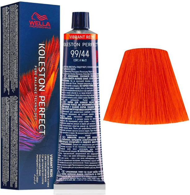 Стійка фарба для волосся Wella Koleston Perfect Me + Vibrant Reds 99 - 44 Very Light Blonde Intensive Red 60 мл (8005610651231) - зображення 1