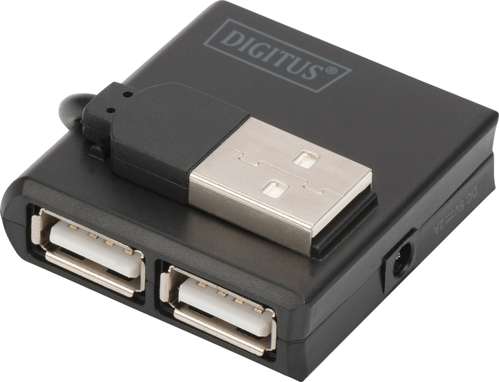 USB хаб Digitus DA-70217 USB 2.0 Black - зображення 1