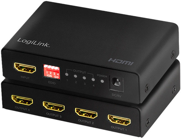 Сплітер LogiLink HD0038 HDMI 4K/60Hz HDCP 2.2 (4052792062366) - зображення 3