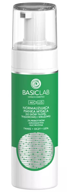 Pianka myjąca BasicLab Micellis normalizująca do skóry tłustej trądzikowej i wrażliwej 150 ml (5904639170958) - obraz 1