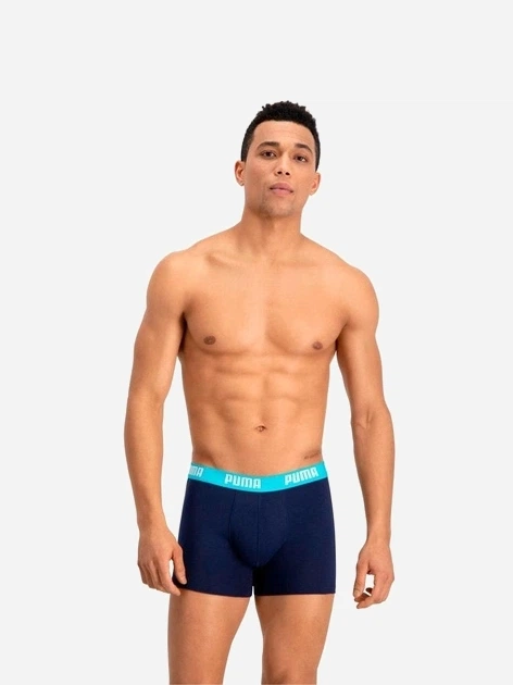 Zestaw majtek męskich typu bokserki 2 szt Puma Basic Boxer 2P 90682310 2XL Granatowy (8718824609867) - obraz 4