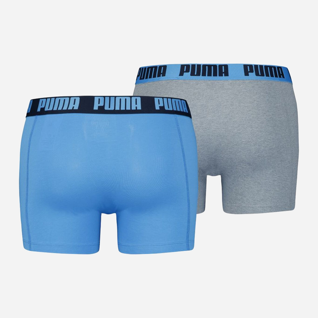 Komplet męskich majtek 2 sztuki Puma Basic Boxer 2P 90682372 S Niebieski/Szary (8720245482349) - obraz 2