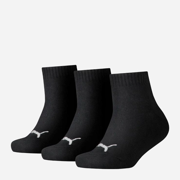 Набір дитячих шкарпеток 3 пари Puma Kids Quarter 3P 90737502 31-34 Чорний (8718824618470) - зображення 1