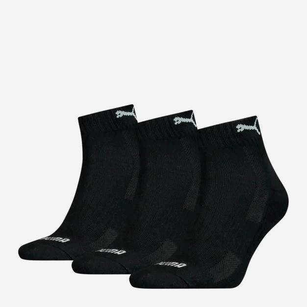 Набір жіночих шкарпеток 3 пари Puma Cushioned Quarter 3P Unisex 90794301 35-38 Чорний (8720245028912) - зображення 1
