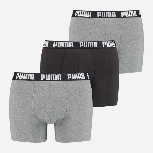 Komplet męskich majtek 3 sztuki Puma Men Everyday Boxer 3P 93529404 S Szary (8720245134798) - obraz 1