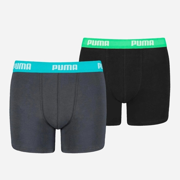 Komplet majtek chłopięcych 2 sztuki Puma Boys Basic Boxer 2P 93545401 164 Czarny/Szary (8720245232135) - obraz 1