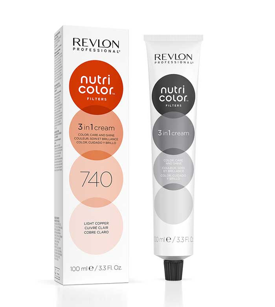 Maska koloryzująca do włosów półtrwała Revlon Nutri Color Filters Toning 3 in 1 cream 740 Light Copper 100 ml (8007376047136) - obraz 2