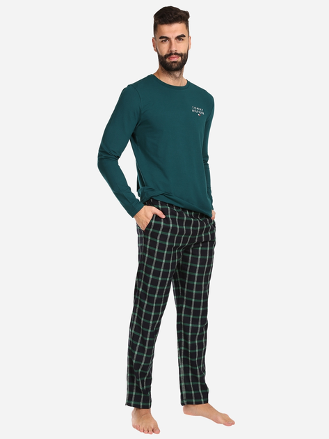 Піжама (лонгслів + штани) чоловіча бавовняна Tommy Hilfiger UM0UM03130 M Зелена (8720645421634) - зображення 3