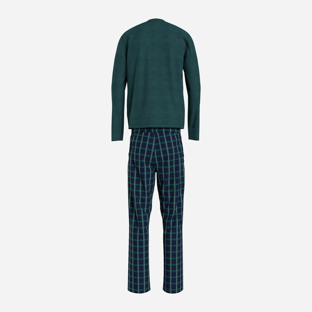 Piżama męska z długimi spodniami i długim rękawem Tommy Hilfiger UM0UM03130 L Zielona (8720645421955) - obraz 5