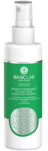 Primer tonizujący BasicLab Micellis do skóry tłustej trądzikowej i wrażliwej 150 ml (5904639170910) - obraz 1