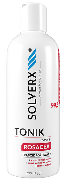 Tonik do twarzy Solverx Rosacea do skóry z trądzikiem różowatym 200 ml (5907479385223) - obraz 1